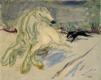 Edvard Munch Galloping White Horse