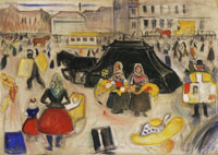Edvard Munch The Hearse on Potsdamer Platz