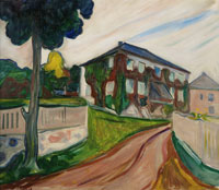Edvard Munch House with Red Virginia Creeper