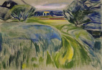 Edvard Munch - Landscape with Green Fields