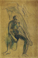Edvard Munch - Seated Naked Man