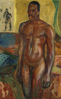 Edvard Munch Standing Naked African