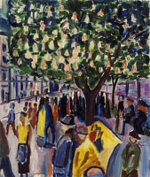 Edvard Munch - Street with Chestnut in Blossom