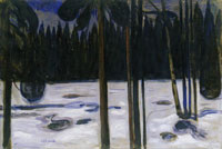 Edvard Munch Winter Forest