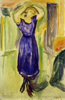 Edvard Munch - Woman in a Blue Dress with Her Arms Over Her Head