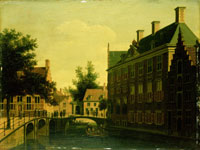 Gerrit Adriaensz. Berckheyde Hotel called Oudezijds-Heerenlogement in Amsterdam