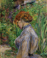 Henri de Toulouse-Lautrec Red-Headed Woman in the Garden of M. Foret