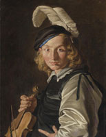 Matthias Stom Young Man with a Fiddle
