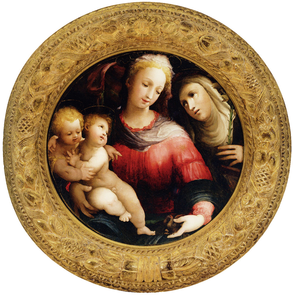 Domenico Beccafumi - Madonna and Child with the Infant Saint John the Baptist and Saint Catherine of Siena