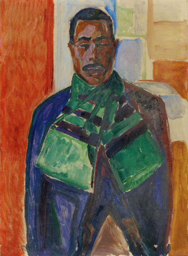 Edvard Munch - African with Green Scarf