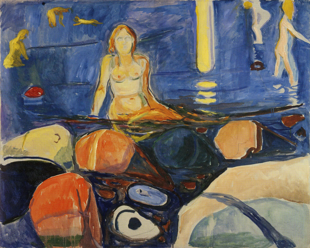 Edvard Munch - Bathing Woman and Children