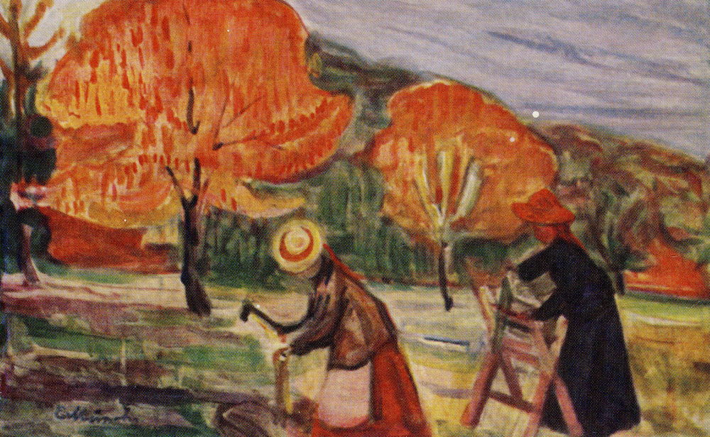 Edvard Munch - Chopping and Cutting Wood