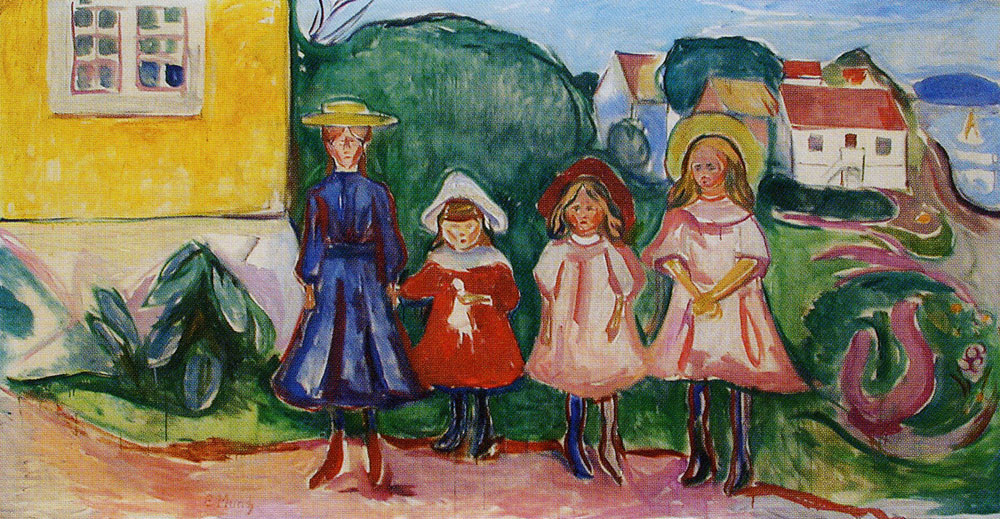 Edvard Munch - Four Girls in Åsgårdstrand (The Freia Frieze IX)