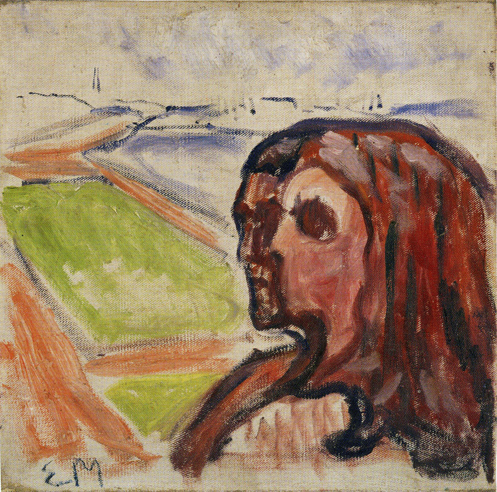 Edvard Munch - Head by Head in Landscape