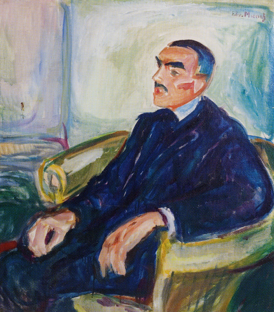 Edvard Munch - Jappe Nilssen in a Wicker Chair