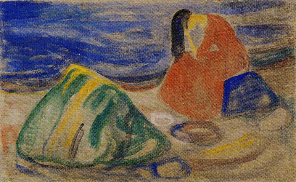Edvard Munch - Melancholy. Weeping Woman on the Beach