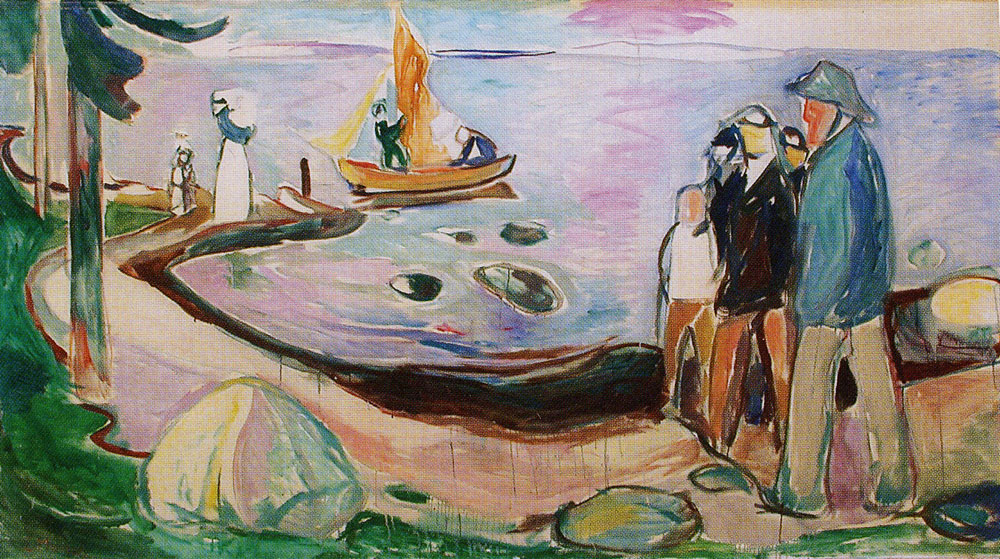 Edvard Munch - Out at Sea (The Freia Frieze Xi)