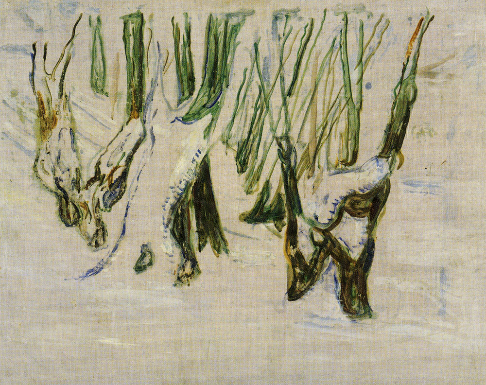 Edvard Munch - Rugged Trunks in Snow