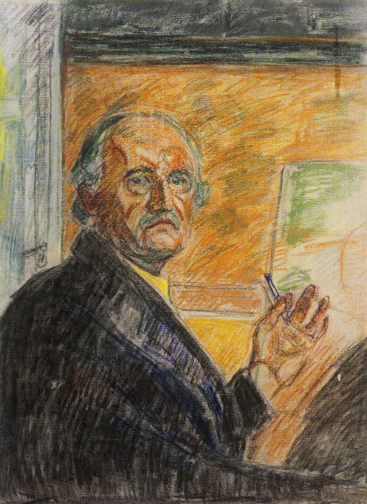 Edvard Munch - Self-Portrait with Pastel Stick