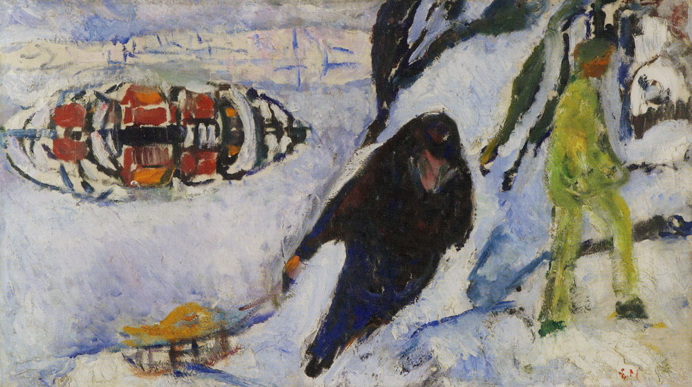 Edvard Munch - Uphill with a Sledge