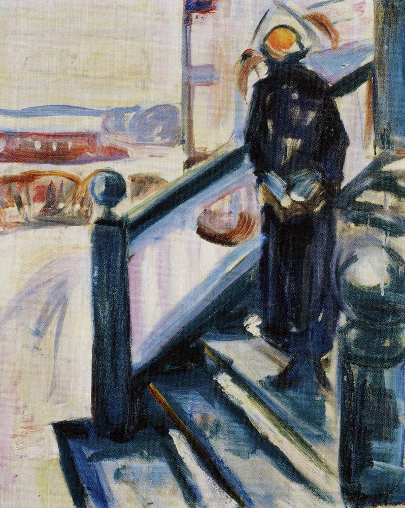 Edvard Munch - Woman on the Veranda Stairs