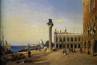 Jean-Baptiste-Camille Corot View of Venice: The Piazzetta Seen from the Riva degli Schiavoni