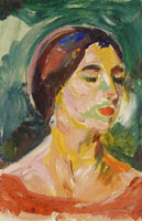 Edvard Munch Birgit Prestøe, Portrait Study