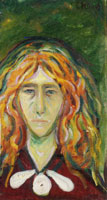 Edvard Munch Caricature Portrait of Tulla Larsen