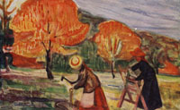 Edvard Munch Chopping and Cutting Wood