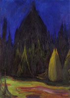 Edvard Munch Dark Spruce Forest