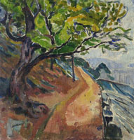 Edvard Munch Green tree by the Road