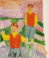 Edvard Munch Johan Martin and Sten Stenersen