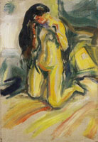 Edvard Munch Kneeling Nude