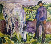 Edvard Munch Man with Horse