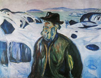 Edvard Munch Old Fisherman on Snow-Covered Coast