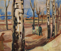Edvard Munch Road with Trees