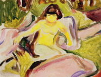 Edvard Munch Seated Nude in the Woods