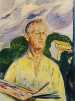 Edvard Munch Self-Portrait with Palette