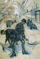Edvard Munch Snow Shovellers on the Building Site