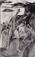 Edvard Munch The Storm: Left Side Part