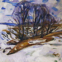 Edvard Munch Thawing Snow