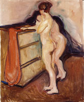 Edvard Munch - Two Nudes Standing by a Chest of Drawers