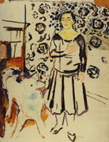 Edvard Munch Woman with Samoyed