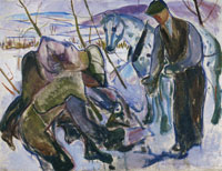 Edvard Munch Workers and Horse