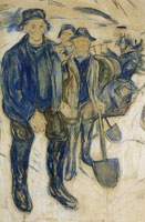 Edvard Munch Workers in Snow