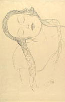 Gustav Klimt Half-figure of a Young Woman