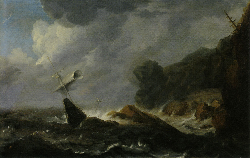 Attributed to Allart van Everdingen - Storm at Sea