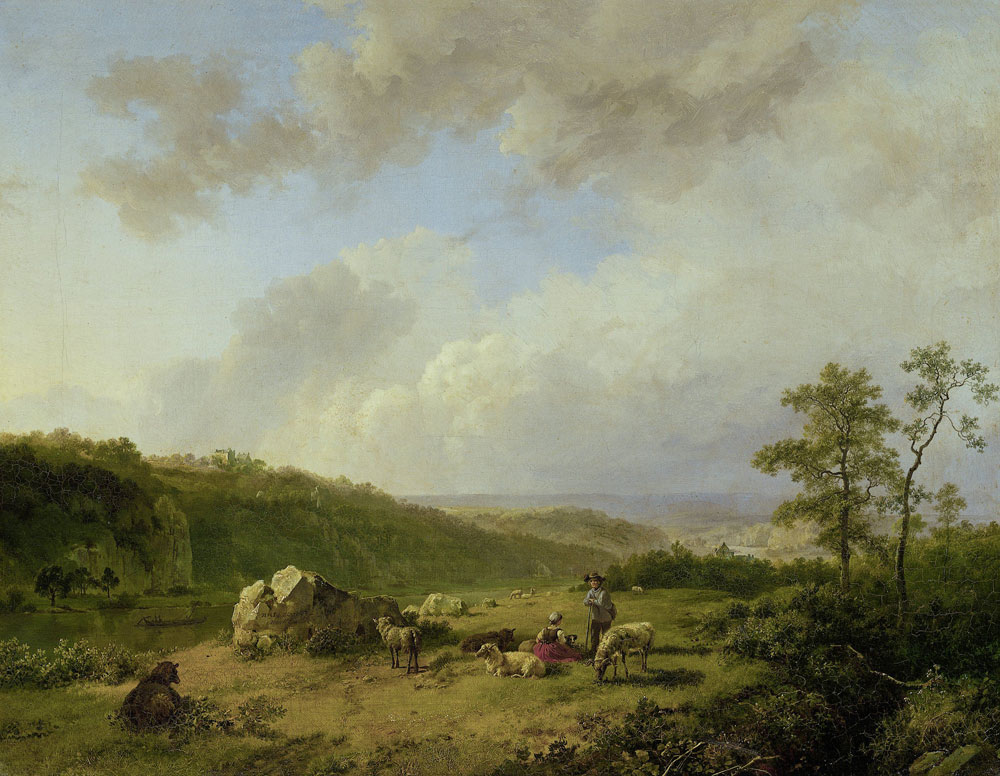 Barend Cornelis Koekkoek - Landscape with an approaching Rainstorm