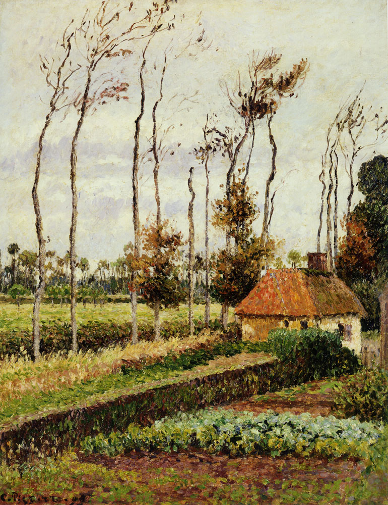 Camille Pissarro - The Vegetable Garden at the Manoir d'Ango, Varengeville, Overcast Sky