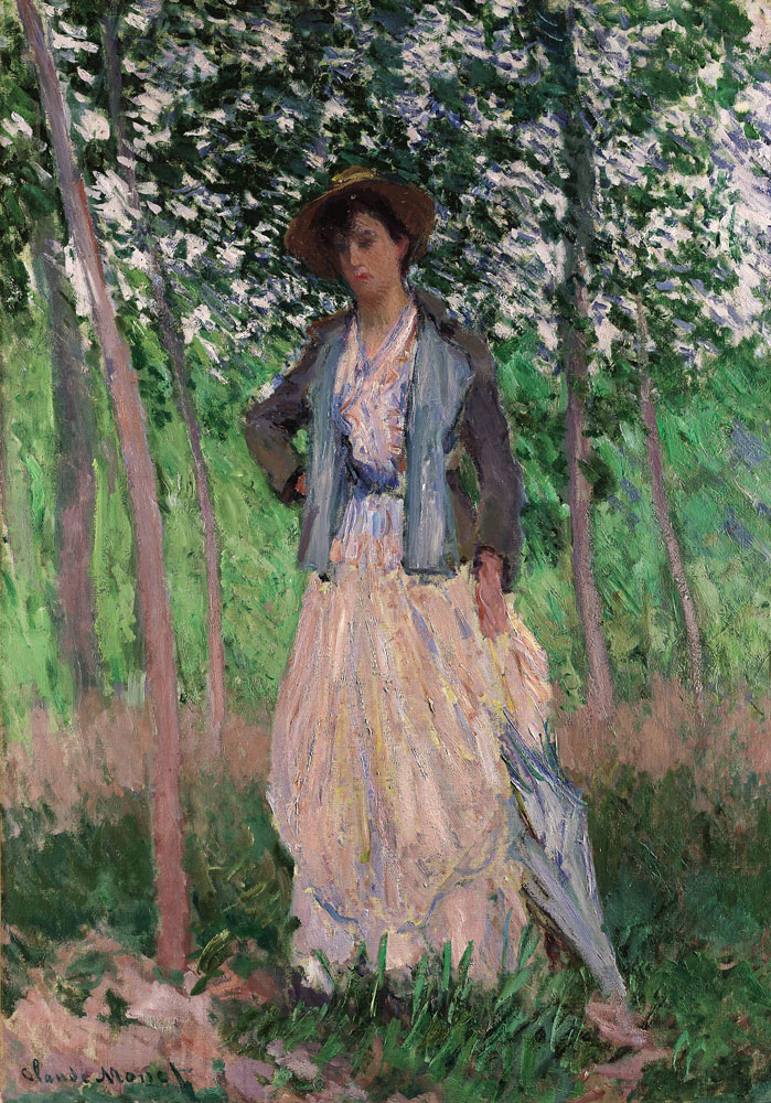 Claude Monet - The Stroller (Suzanne Hoschedé, later Mrs. Theodore Earl Butler, 1868-1899)